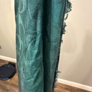 Teal Lightweight Woven Scarf by Coach Ombré